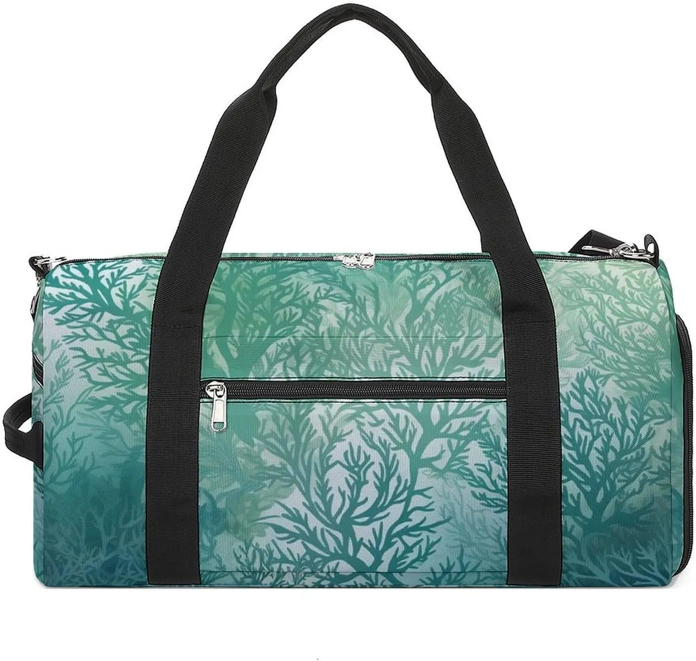 Green Sea Blue Seaweed Gym Bag Sport Gym Tote Bag Lightweight Duffle Bag Carry On Weekender Bags for Women Men