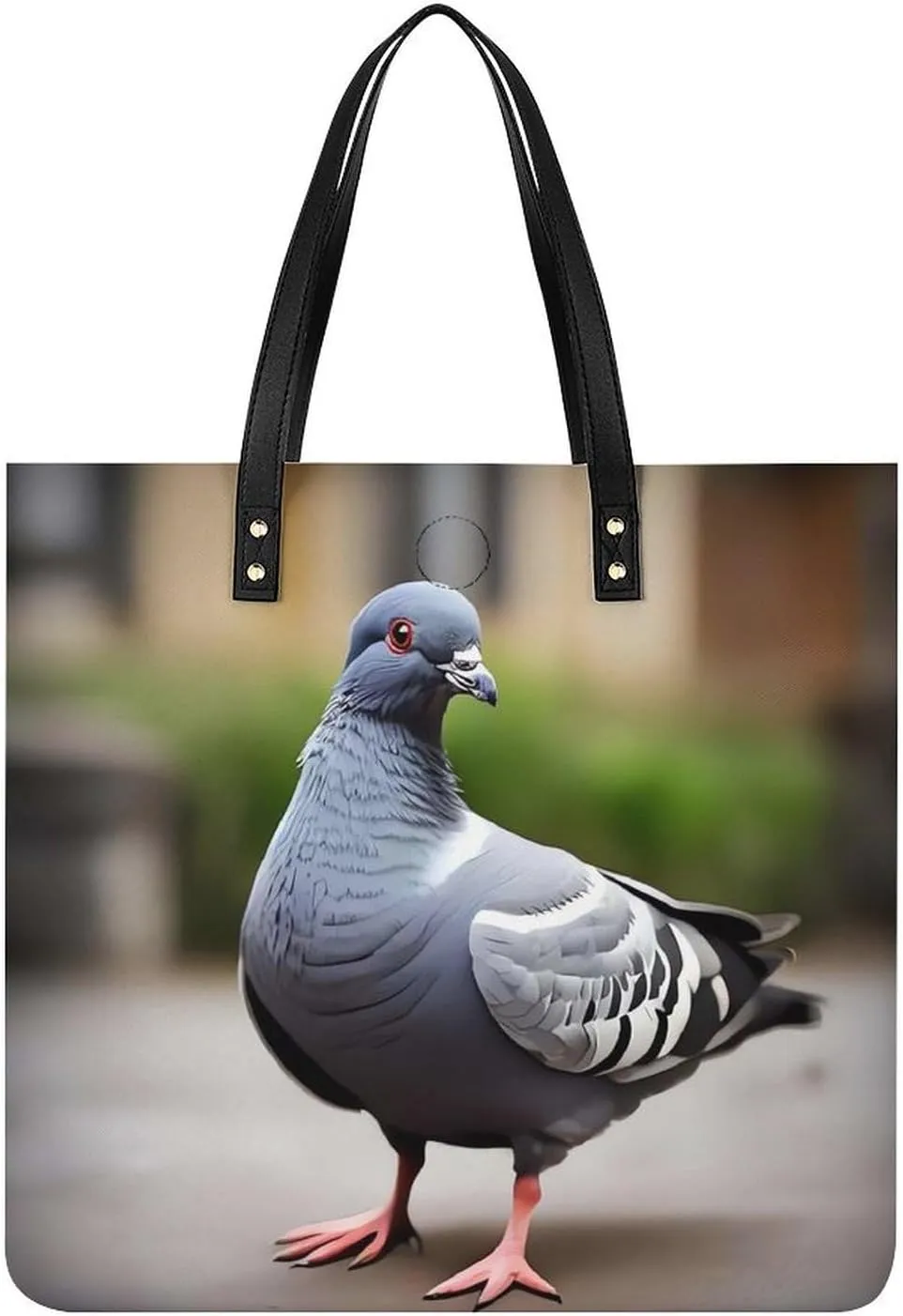 Grey Pigeon Tote Bag Leather Handbag Shopper Purse Shoulder Bag for Women Office Laptop Bag Gift