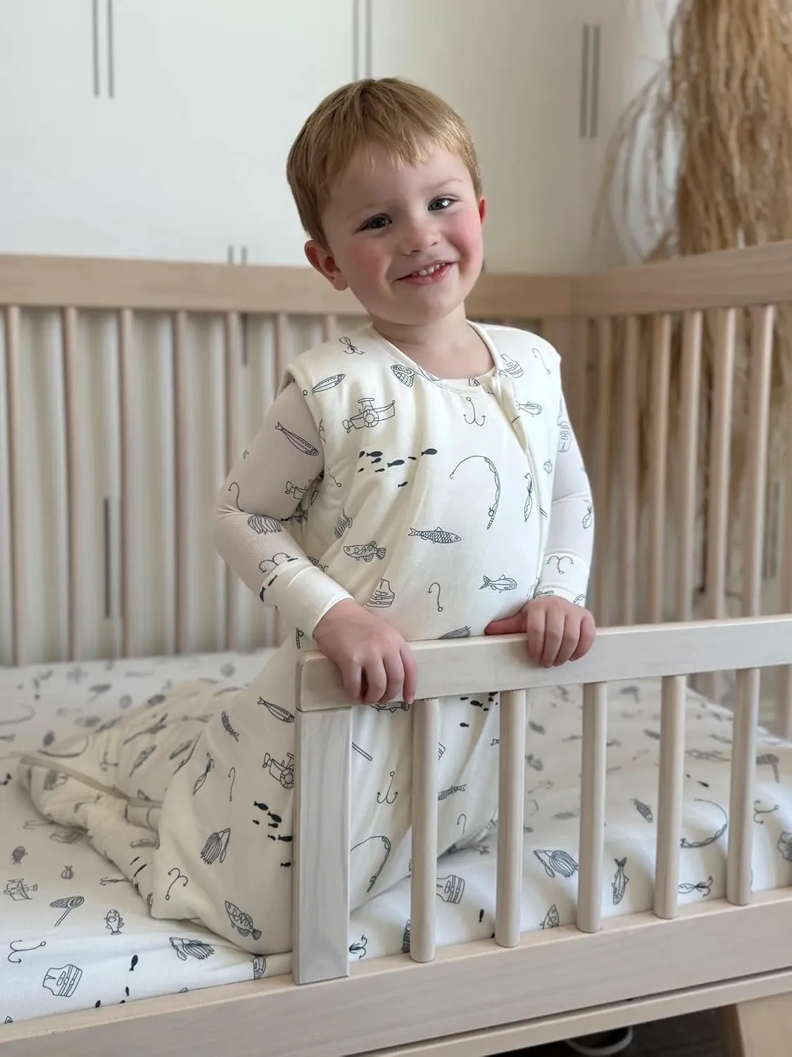 GUNAMUNA Unisex Baby, Toddler Wearable Sleeping Bag Bamboo Rayon, Premium Duvet Sleep Sack, 0.5 TOG