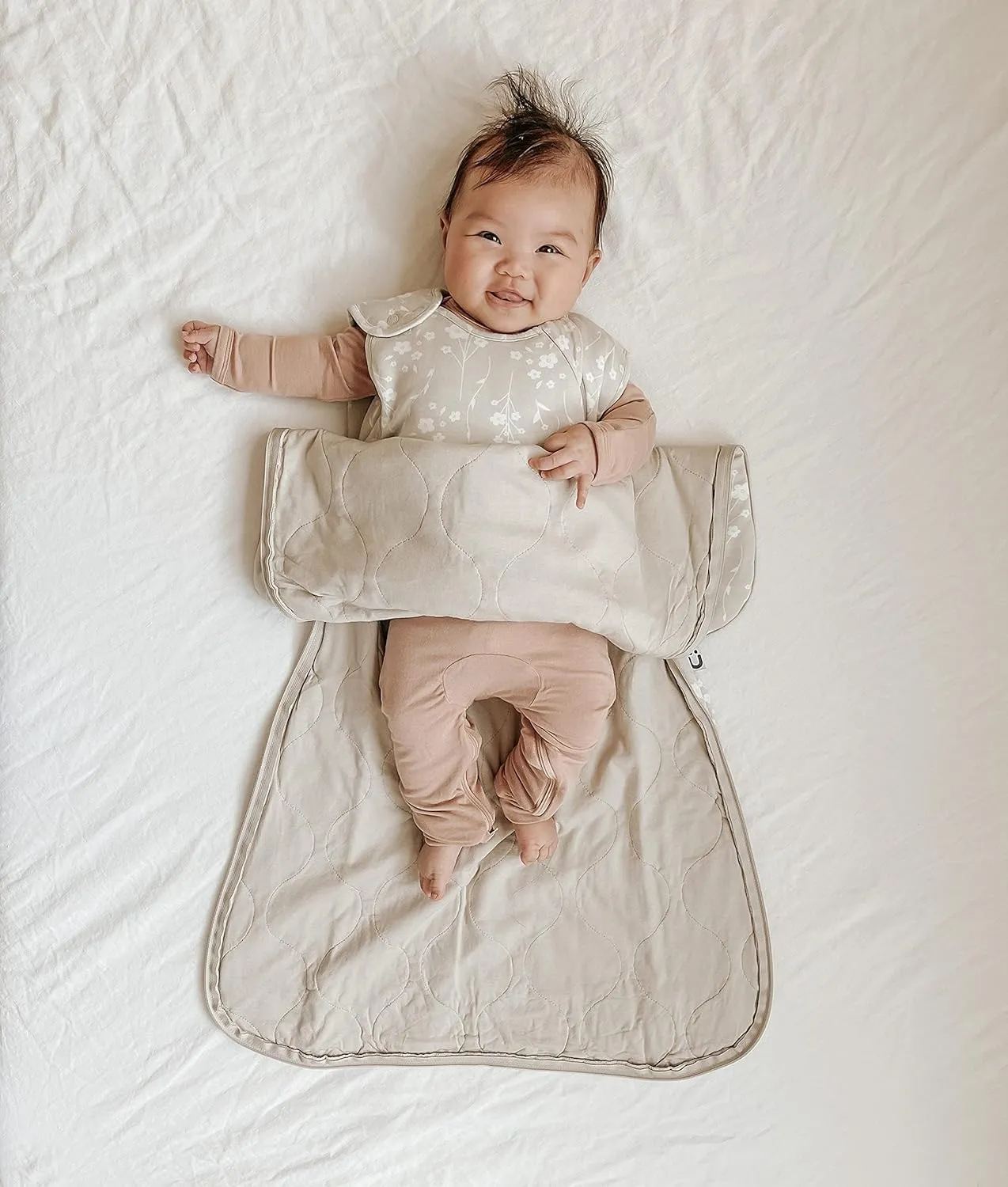GUNAMUNA Unisex Baby, Toddler Wearable Sleeping Bag Bamboo Rayon, Premium Duvet Sleep Sack, 0.5 TOG