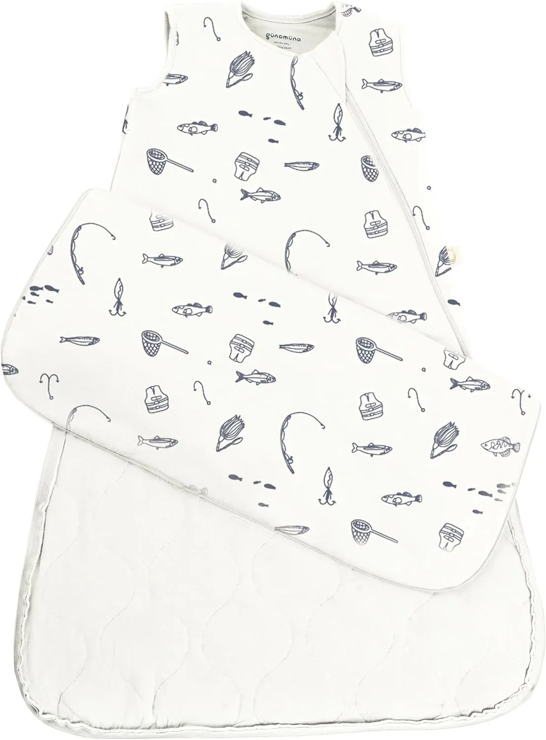 GUNAMUNA Unisex Baby, Toddler Wearable Sleeping Bag Bamboo Rayon, Premium Duvet Sleep Sack, 0.5 TOG
