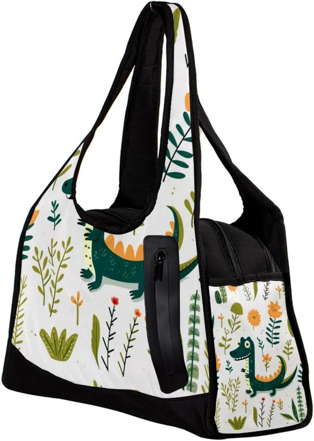 Gym Bags for Men,Travel Duffel Bags for Women,Crocodile Floral Tropical,Workout Bag