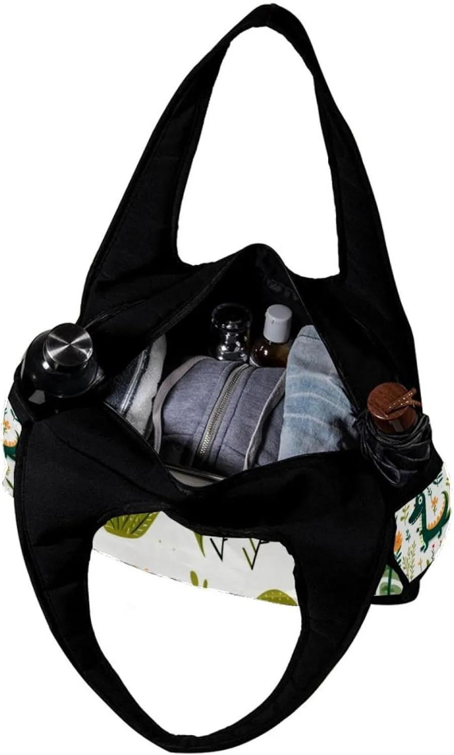 Gym Bags for Men,Travel Duffel Bags for Women,Crocodile Floral Tropical,Workout Bag