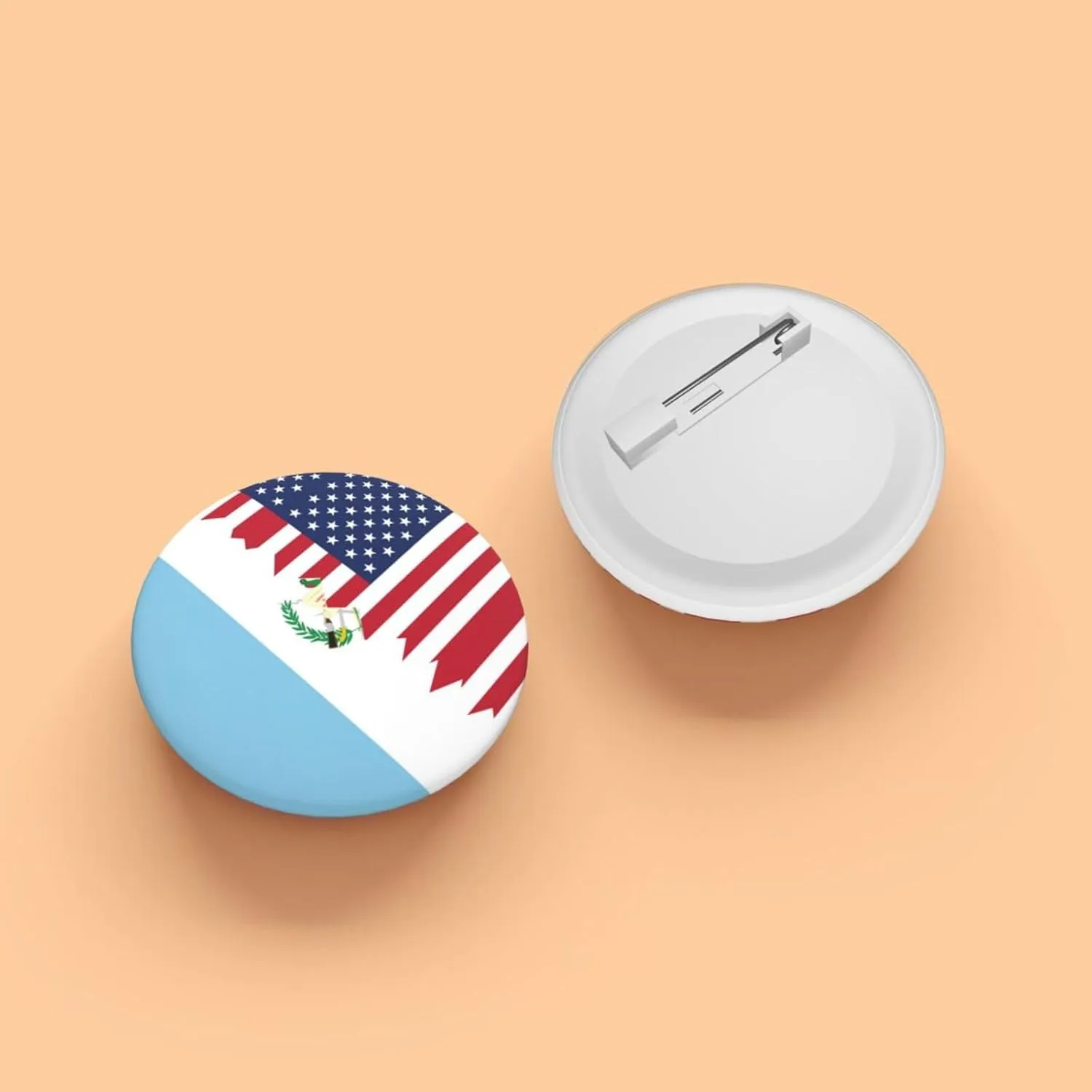 Half Guatemala American Flag Express Your Unique Style with Our Fashionable Round Badges