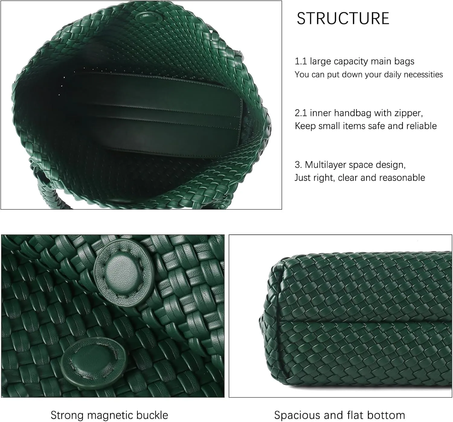 Hand Woven Bag Tote BagS For Women Top Handle Shoulder Vegan Leather Large Travel Beach Hobo Handbag