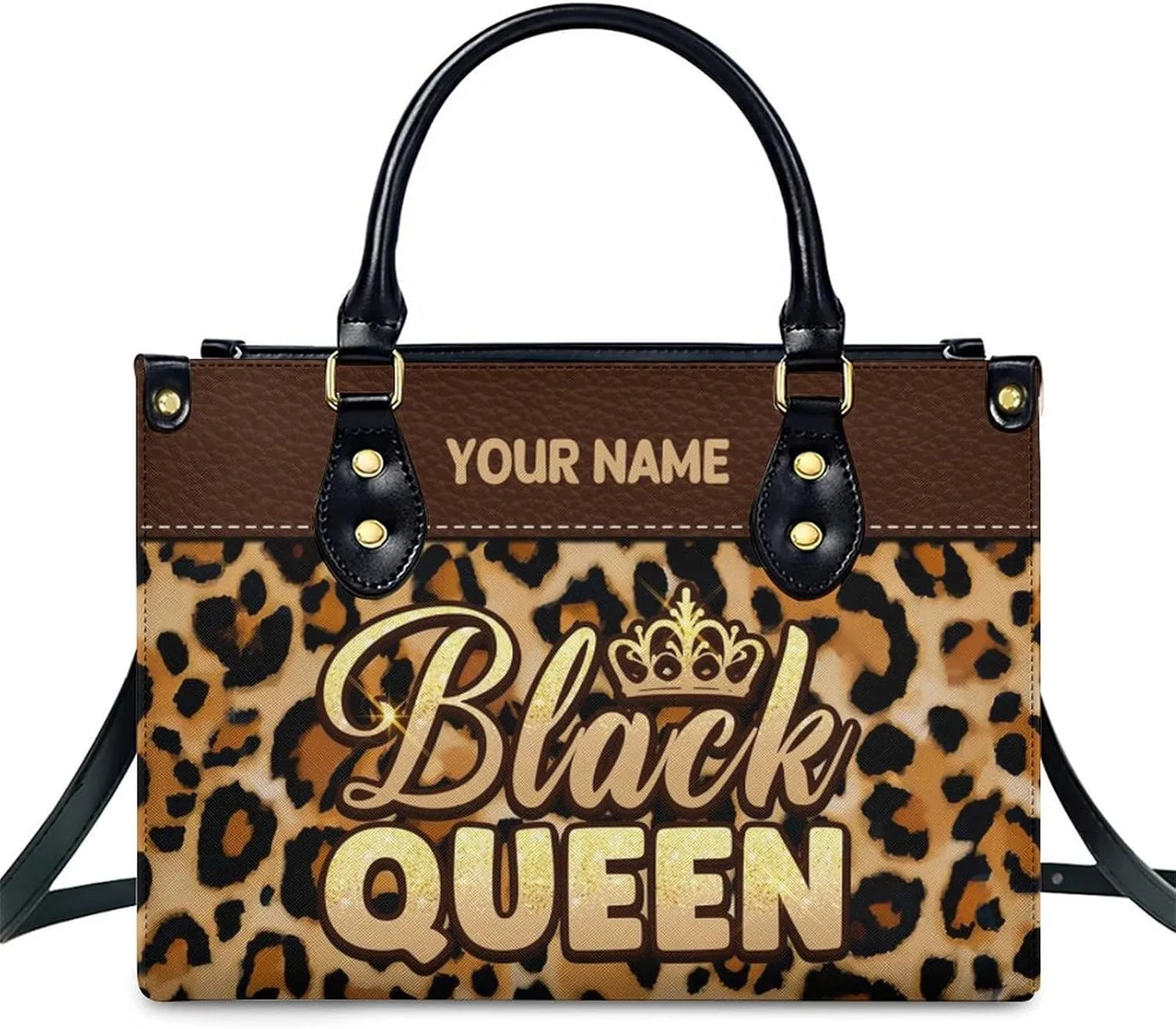 Handbags for Women - Personalized Leather Purse with Name Photo - Tote Bags for Mom Grandma - Custom Gifts Ideas for Her