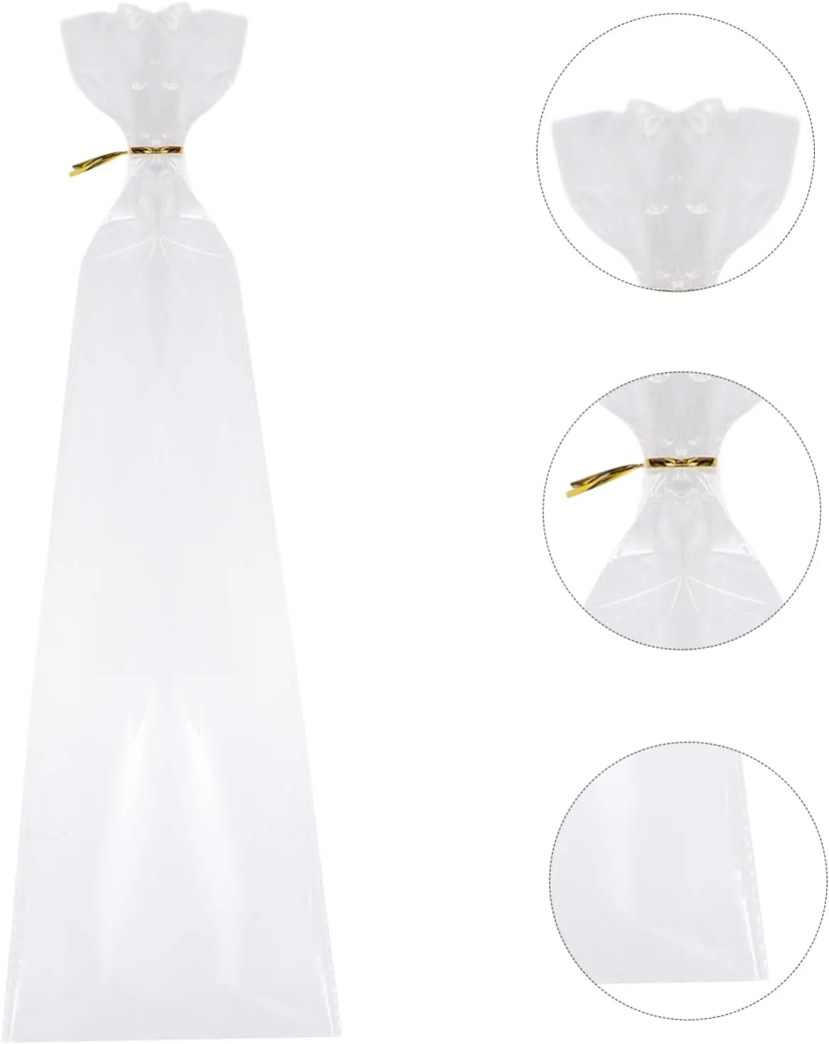 Hemoton 300 Sets Bread Bag Baked Goods Bags Biscuits Bread Sack Packaging Bags Treat Bags Long Bread Storage Bags Donuts Bags Bakery Bag Caterpillar Bread Packaging Bag Pp Transparent