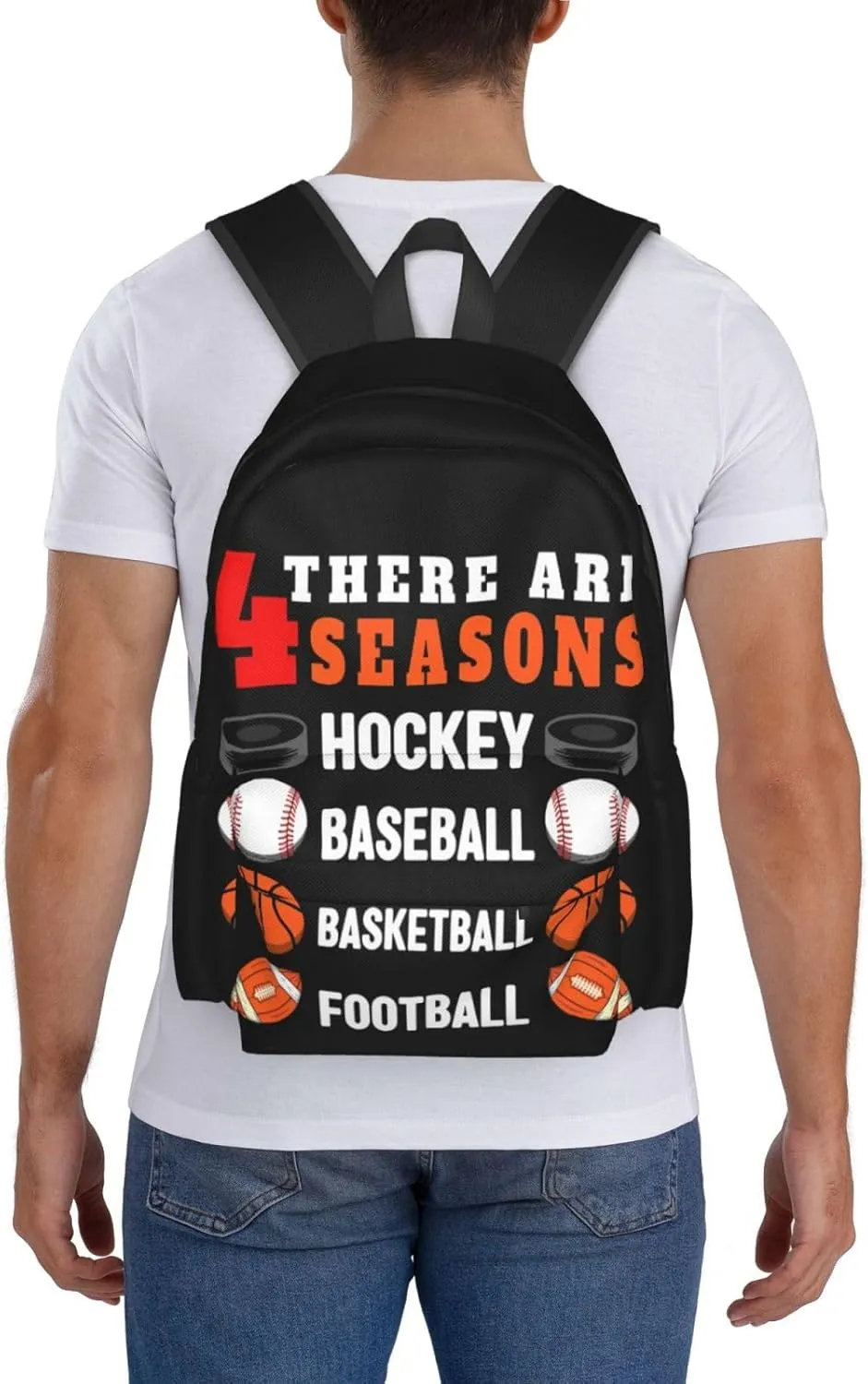 Hoops There Are Seasons Basketball Backpack Casual Laptop Backpack Large Capacity Double Shoulder Bag Travel Daypack For Women Men