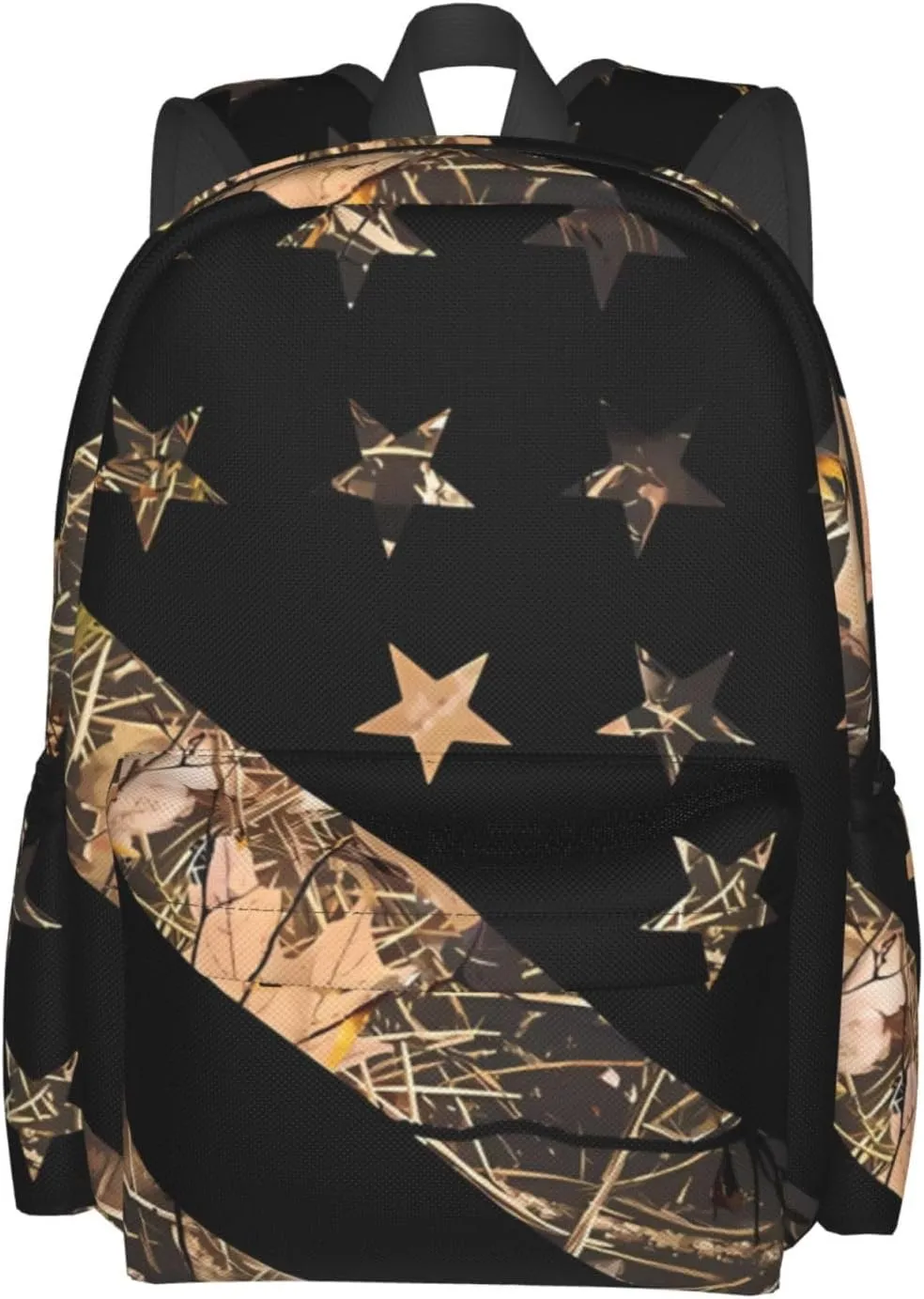 Hunting Camouflage American Flag Backpack Large Capacity Backpack Lightweight Double Shoulder Bag For Women Men Travel
