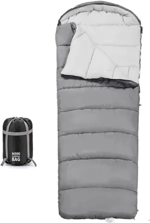 HXBER Double Persons Sleeping Bags for Adults Cold Weather 12°C- -18°C Cold-Resistant with Hooded Anti-ing for Camping Split Into Single Use