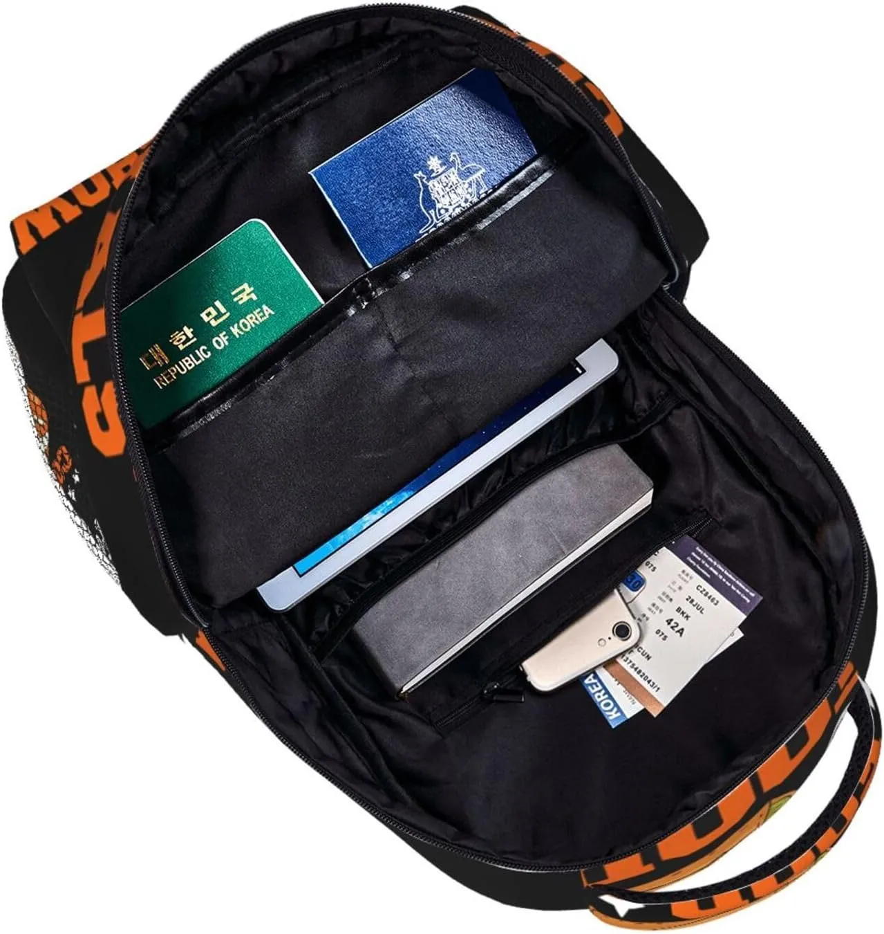 I'm Just Here For The Food Commercials And Halftime Show Backpack Casual Laptop Backpack Lightweight Double Shoulder Bag Travel Daypack For Women Men