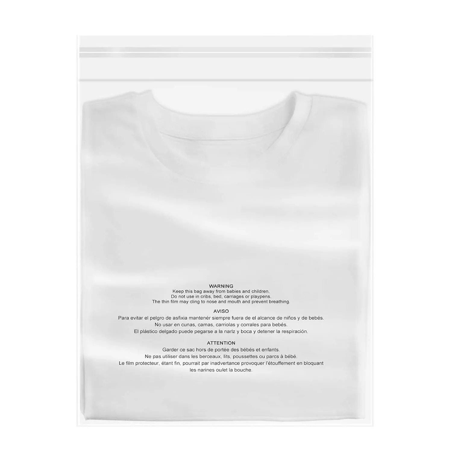 iMailer - 100 Count - 18" x 24" Clear Plastic Poly Bags with Suffocation Warning Self Seal 1.6 Mil for Clothing, T-Shirts, Pants-Resealable Adhesive,Not Strong