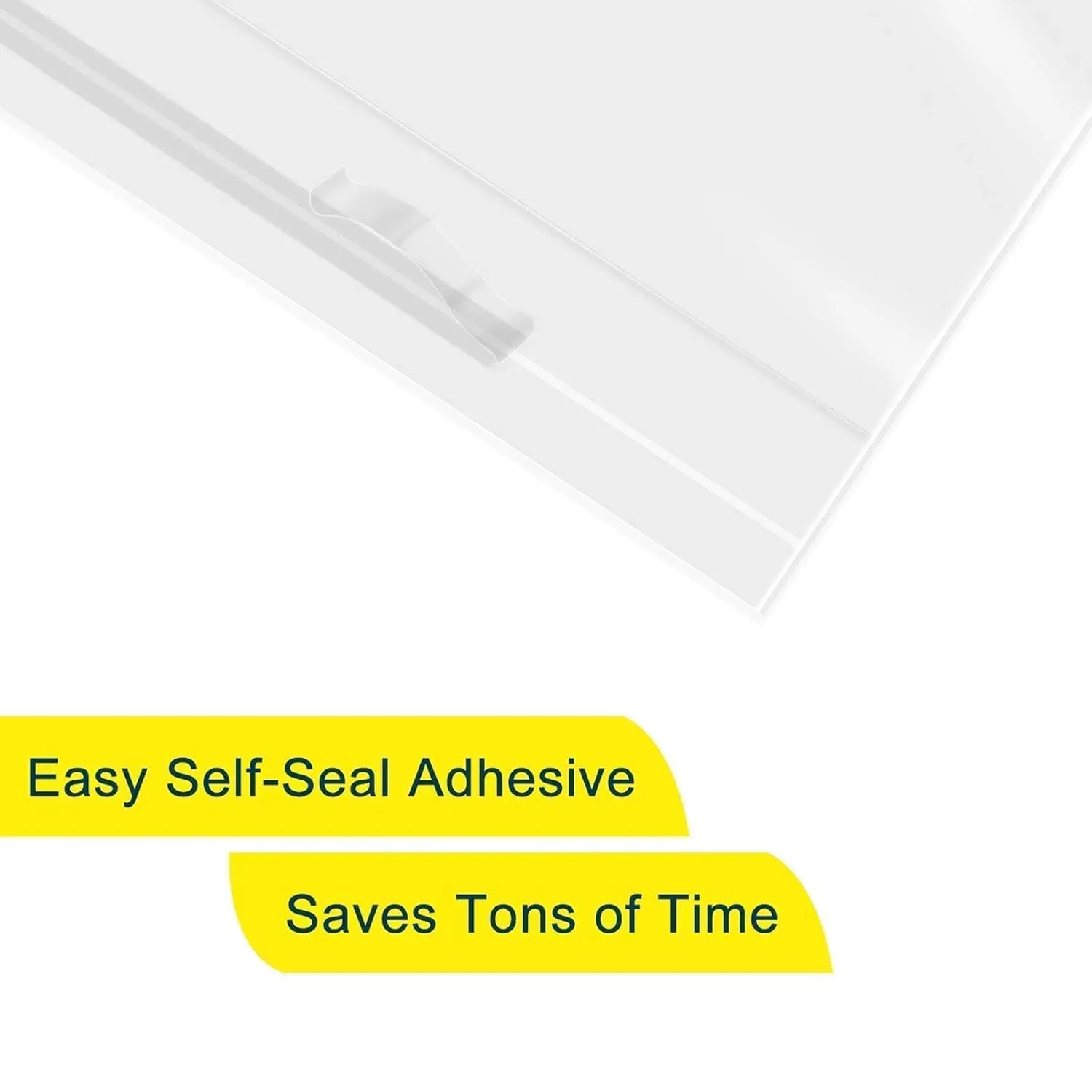 iMailer - 100 Count - 18" x 24" Clear Plastic Poly Bags with Suffocation Warning Self Seal 1.6 Mil for Clothing, T-Shirts, Pants-Resealable Adhesive,Not Strong