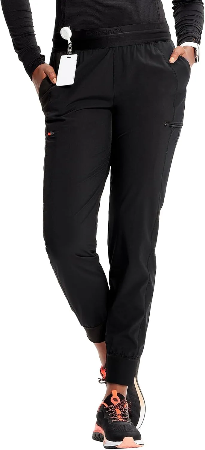 Infinity Cherokee Women's Scrub Pull-on Scrub Jogger Pants, Mid Rise Bottoms with 4 Pocket with Interior Drawstring IN122A