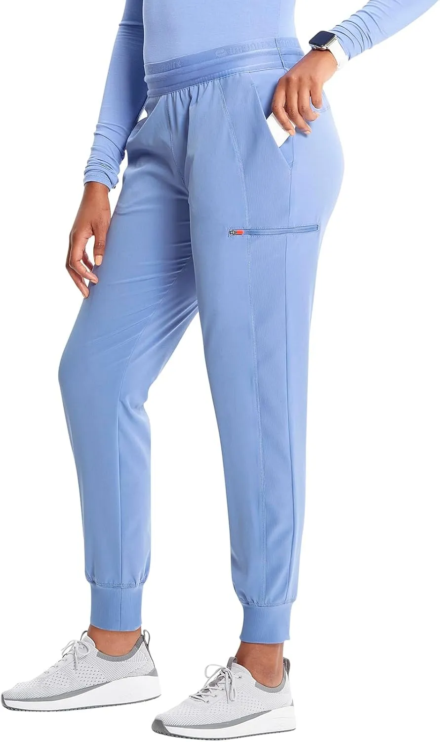 Infinity Cherokee Women's Scrub Pull-on Scrub Jogger Pants, Mid Rise Bottoms with 4 Pocket with Interior Drawstring IN122A