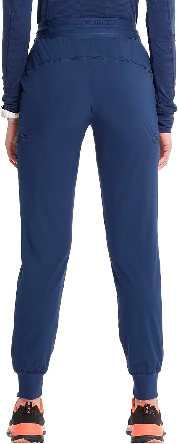 Infinity Cherokee Women's Scrub Pull-on Scrub Jogger Pants, Mid Rise Bottoms with 4 Pocket with Interior Drawstring IN122A