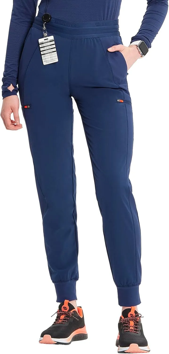 Infinity Cherokee Women's Scrub Pull-on Scrub Jogger Pants, Mid Rise Bottoms with 4 Pocket with Interior Drawstring IN122A