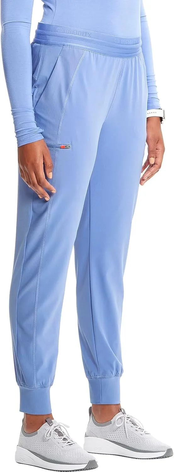 Infinity Cherokee Women's Scrub Pull-on Scrub Jogger Pants, Mid Rise Bottoms with 4 Pocket with Interior Drawstring IN122A
