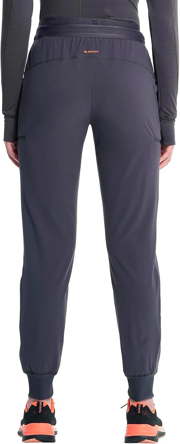 Infinity Cherokee Women's Scrub Pull-on Scrub Jogger Pants, Mid Rise Bottoms with 4 Pocket with Interior Drawstring IN122A