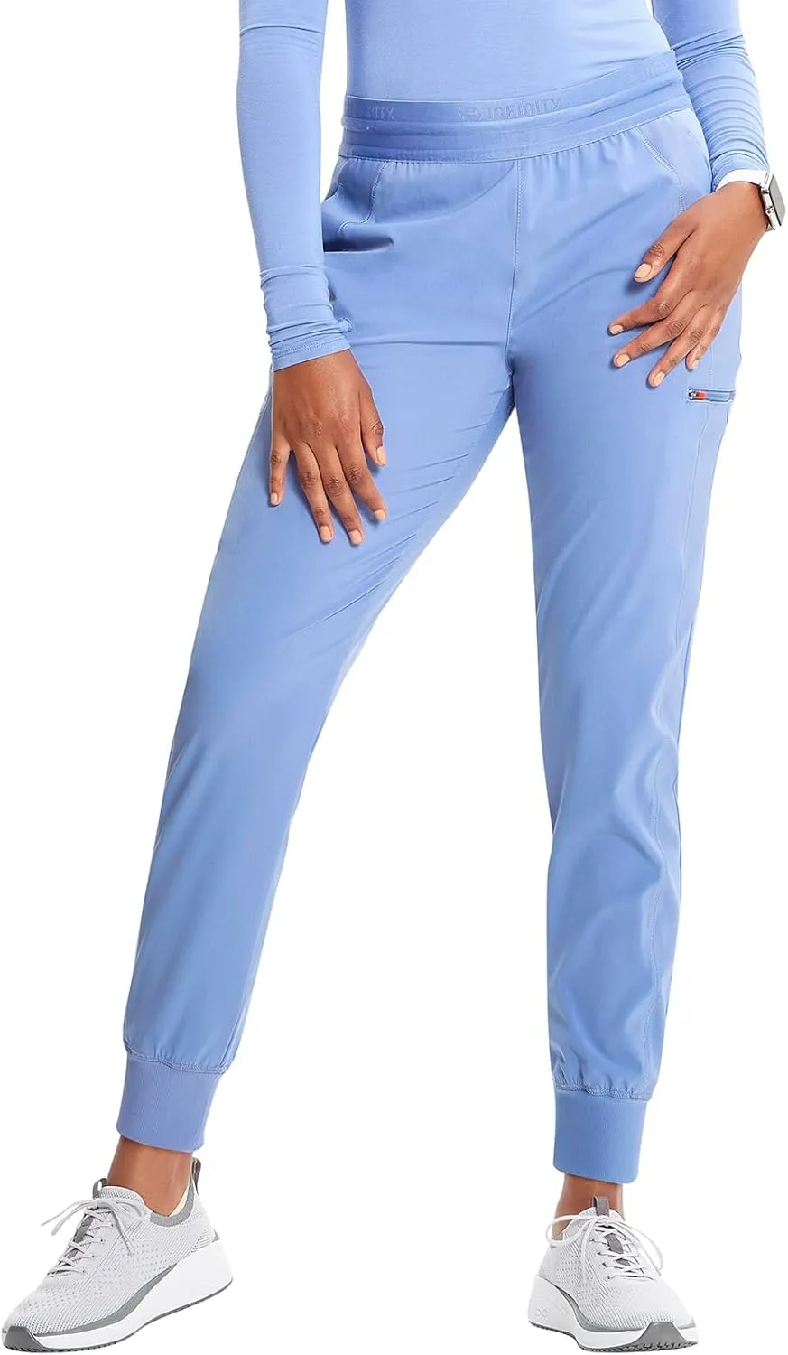 Infinity Cherokee Women's Scrub Pull-on Scrub Jogger Pants, Mid Rise Bottoms with 4 Pocket with Interior Drawstring IN122A