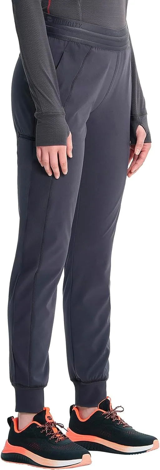 Infinity Cherokee Women's Scrub Pull-on Scrub Jogger Pants, Mid Rise Bottoms with 4 Pocket with Interior Drawstring IN122A