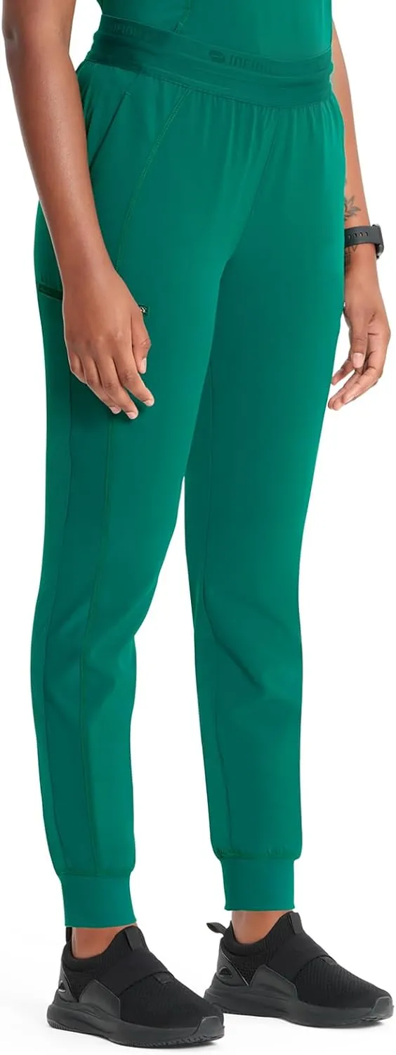 Infinity Cherokee Women's Scrub Pull-on Scrub Jogger Pants, Mid Rise Bottoms with 4 Pocket with Interior Drawstring IN122A