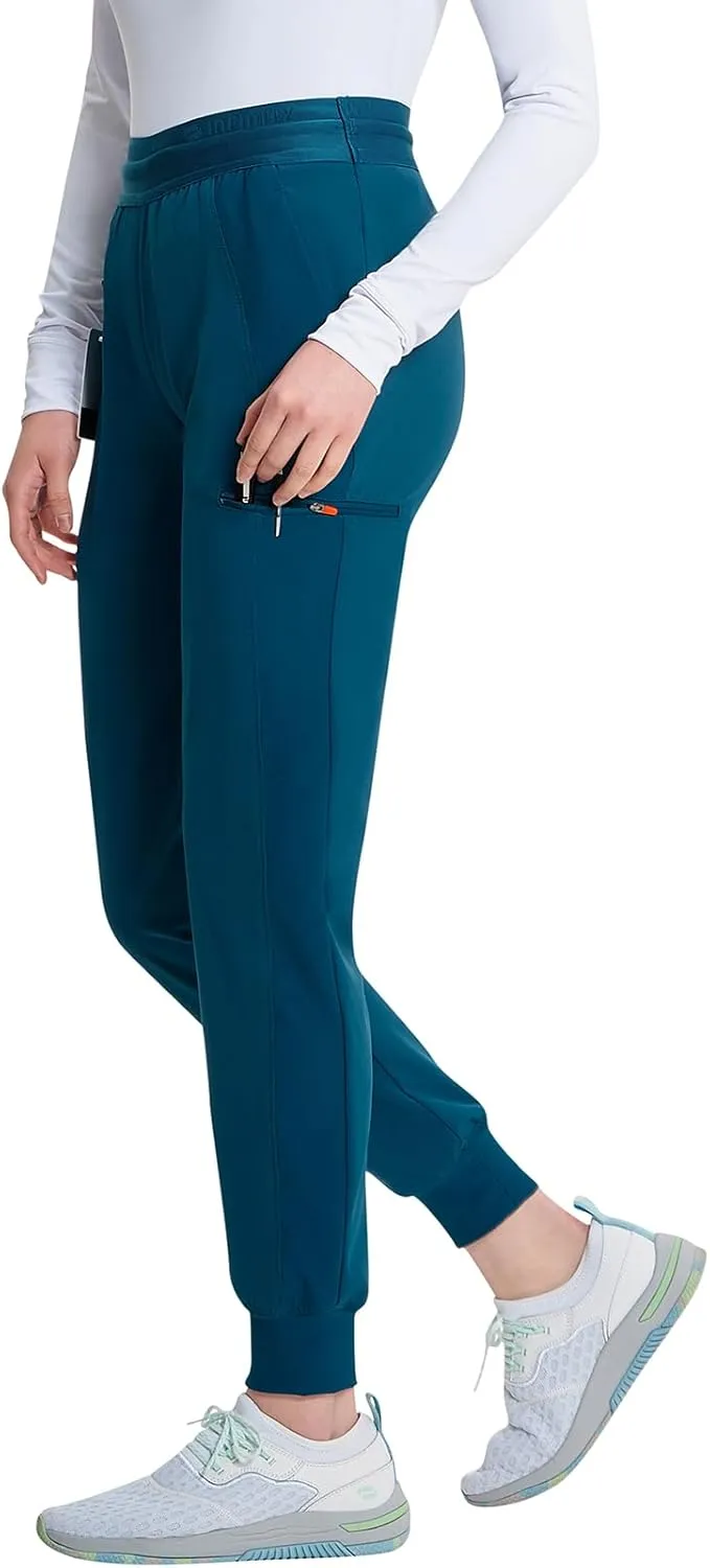 Infinity Cherokee Women's Scrub Pull-on Scrub Jogger Pants, Mid Rise Bottoms with 4 Pocket with Interior Drawstring IN122A