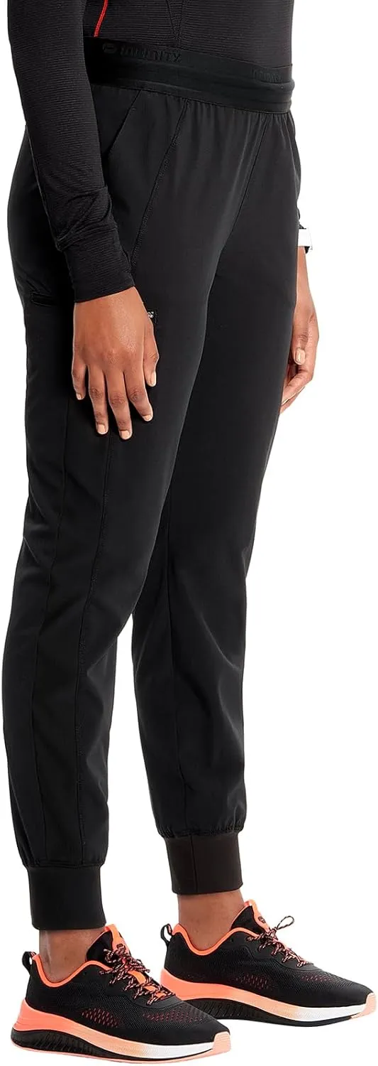 Infinity Cherokee Women's Scrub Pull-on Scrub Jogger Pants, Mid Rise Bottoms with 4 Pocket with Interior Drawstring IN122A