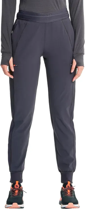 Infinity Cherokee Women's Scrub Pull-on Scrub Jogger Pants, Mid Rise Bottoms with 4 Pocket with Interior Drawstring IN122A