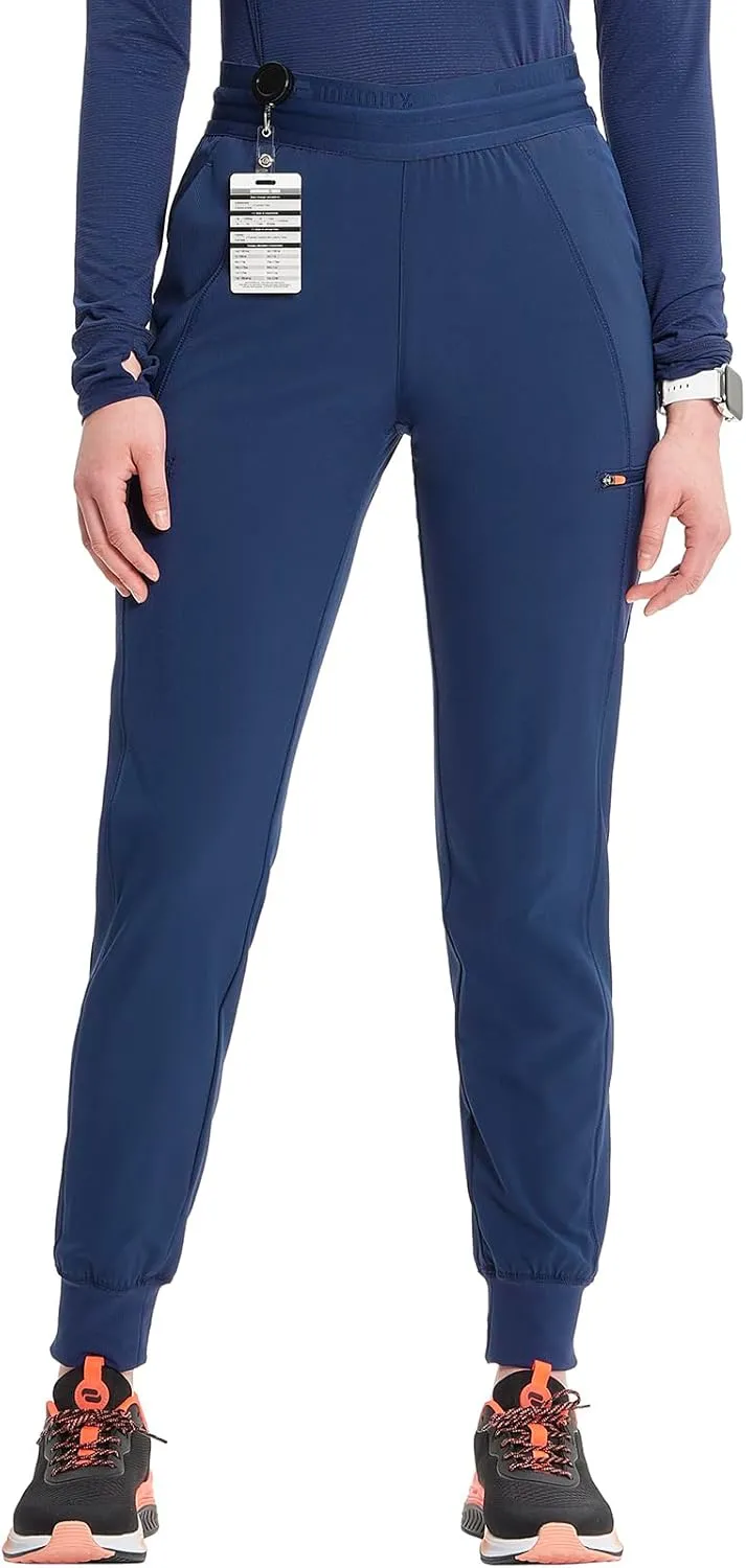 Infinity Cherokee Women's Scrub Pull-on Scrub Jogger Pants, Mid Rise Bottoms with 4 Pocket with Interior Drawstring IN122A