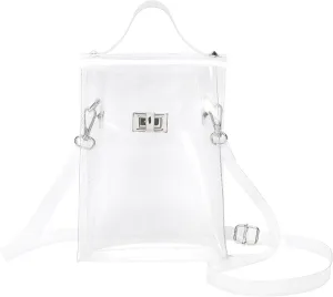 INICAT Clear Small Crossbody Bags Stadium Approved Cell Phone Jelly Purse Shoulder Bag For Women