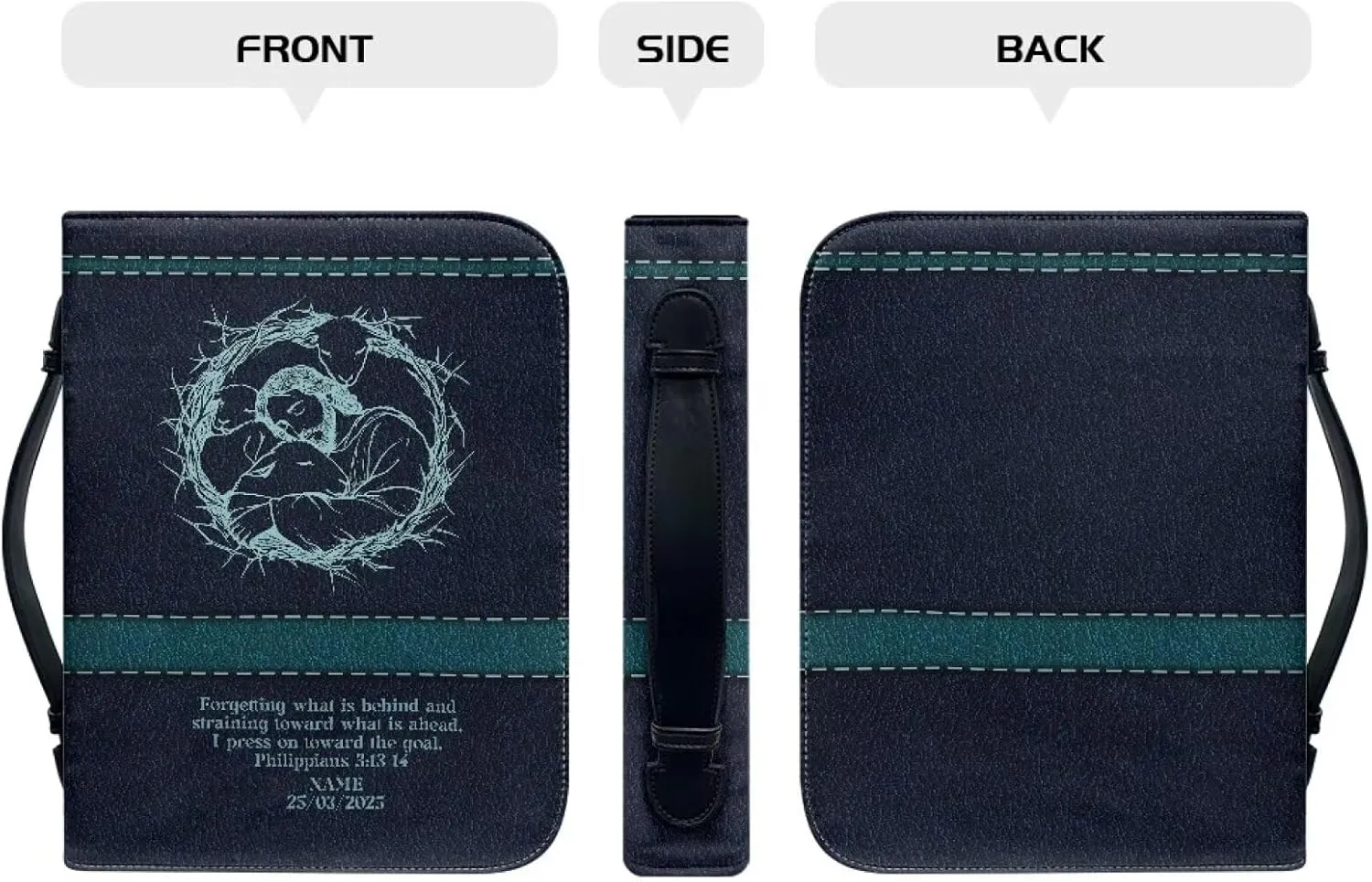 Inspirational Bible Quotes Bible Covers for Women Extra-Large Size Bible Case for Girls Portable Bible Bags for Women Organizer Bible Study Supplies