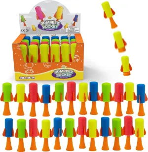 IPIDIPI TOYS Jumping Rockets Poppers - Spring Launcher Toys for Kids - Party Favors, School Prize, Goodie Bag Fillers, Birthday Suprises - Games for Boys and Girls, Pack of 24