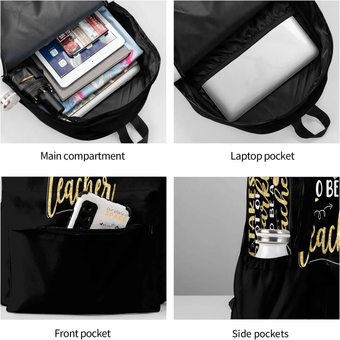 It Takes A Lot of Sparkle To Be A Teacher Backpack Casual Laptop Backpack Large Capacity Double Shoulder Bag Travel Daypack For Women Men
