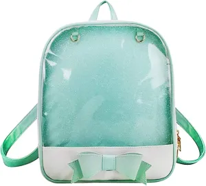 Ita Backpack - Cute Candy Summer Beach Bag with Bowknot & Transparent Windows for DIY Decors