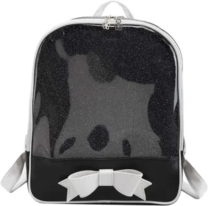 Ita Backpack - Cute Candy Summer Beach Bag with Bowknot & Transparent Windows for DIY Decors