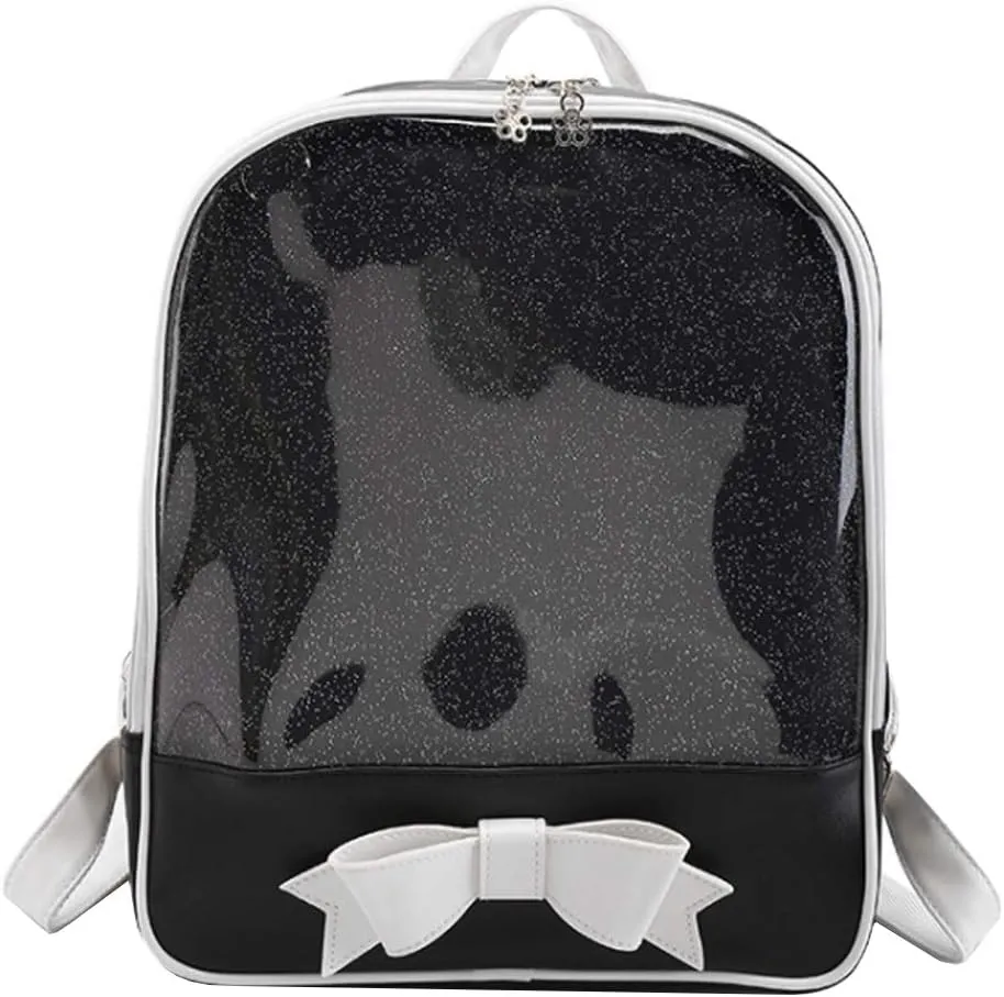 Ita Backpack - Cute Candy Summer Beach Bag with Bowknot & Transparent Windows for DIY Decors