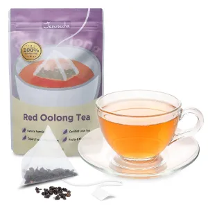 Jemutecha Red Oolong 20 Tea Bags, Exclusive Handpicked Oolong & Black Tea Blended, Organic Award-Winning Tea, Caffeinated, Non-GMO, Premium Taiwanese Asian Tea Rich in Antioxidants & Support Digestion