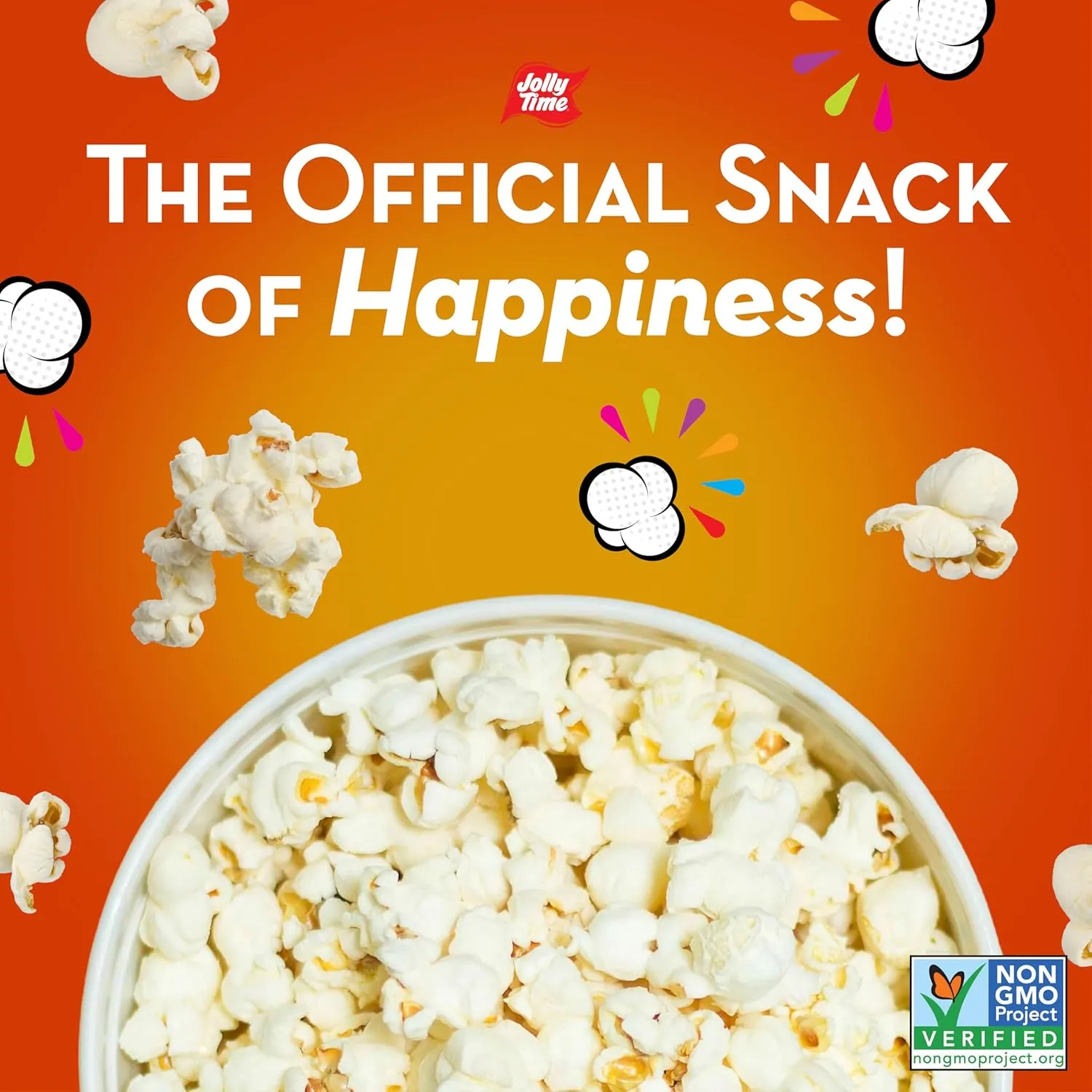 Jolly Time Healthy Pop Microwave Popcorn, Low Fat Gluten Free Non-GMO, 3oz Sharing Bag, 3 Bags Per Carton (Healthy Pop - Crispy N' White, 3 Ounce (Pack of 12))
