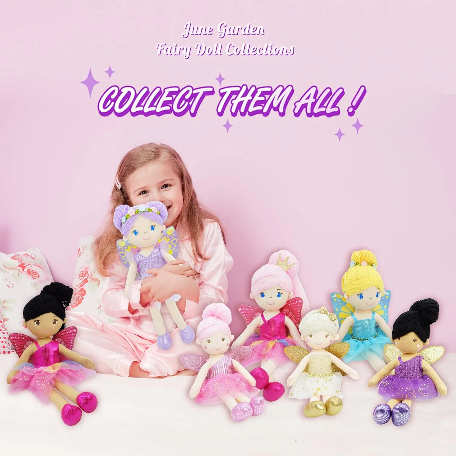 June Garden 16" Enchanted Garden 3 Fairy Dolls Package- Best Value