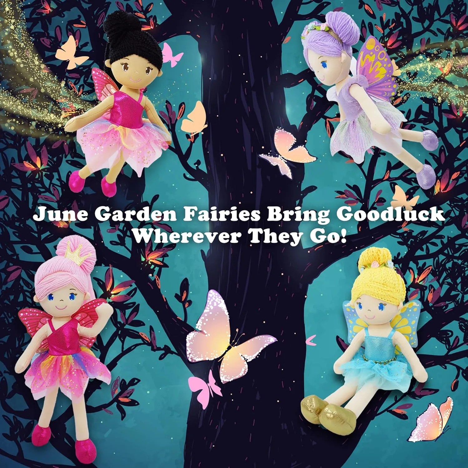 June Garden 16" Enchanted Garden 3 Fairy Dolls Package- Best Value