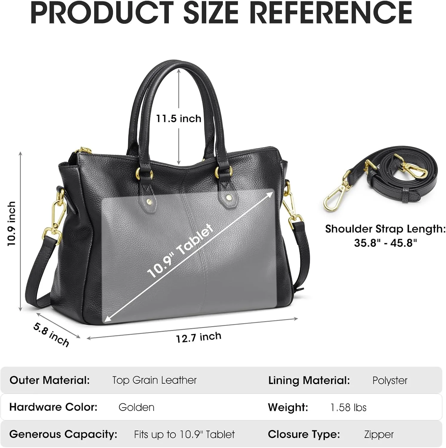 Kattee Soft Leather Tote Bags for Women, Shoulder Satchel Purses and Handbags