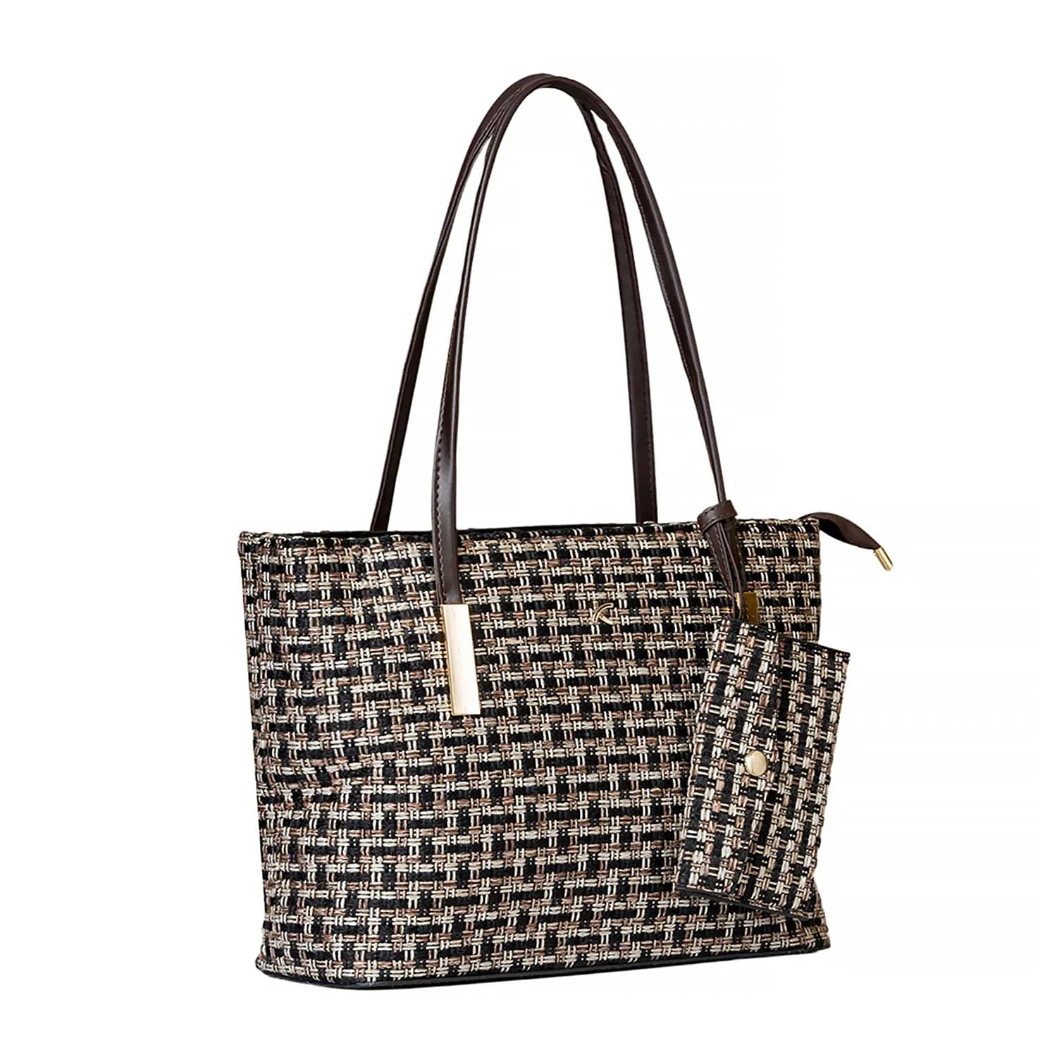 Khadim Tote Handbag with Walletnon-detachable for Women
