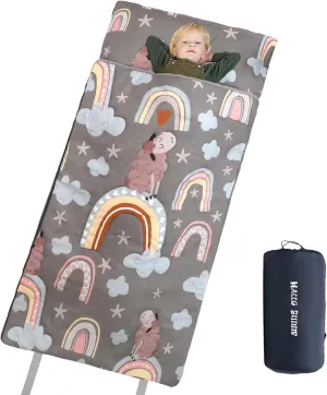 Kids Sleeping Bag, Sleeping Bags for Boys & Girls, Large Kids Sleeping Bag with Pillow, SlumberSoft Slumber Bags, Toddler Sleeping Bags for Daycare Travel Naps and Sleepovers,63" x 30"