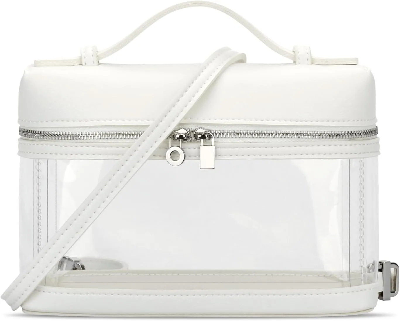 KKXIU Trendy Clear Purses for Women Stadium Approved Transparent Small Crossbody See Through Bags for Concerts Sports