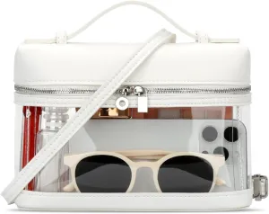 KKXIU Trendy Clear Purses for Women Stadium Approved Transparent Small Crossbody See Through Bags for Concerts Sports