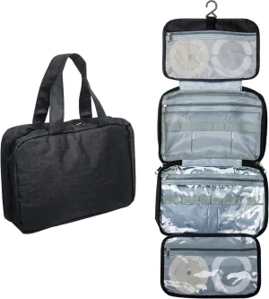 Klmnop Ostomy Colostomy Travel Bag, Hanging Ostomy Supplies Bags for Ostomy Colostomy Ileostomy(Black)