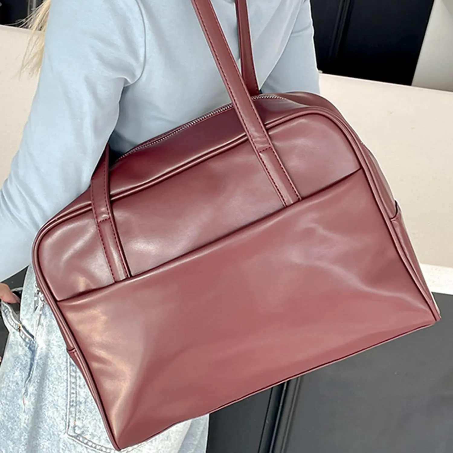 Korean Styles Uniform Shoulder Bag Fashionable And Youthful Underarm Bags Casual Handbag For Everyday Use