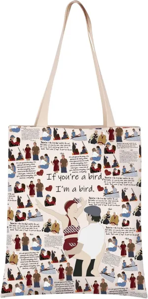 KUIYAI If You're A Bird,I'm A Bird The Notebook Romantic Movie Tote Bag The Notebook Merch