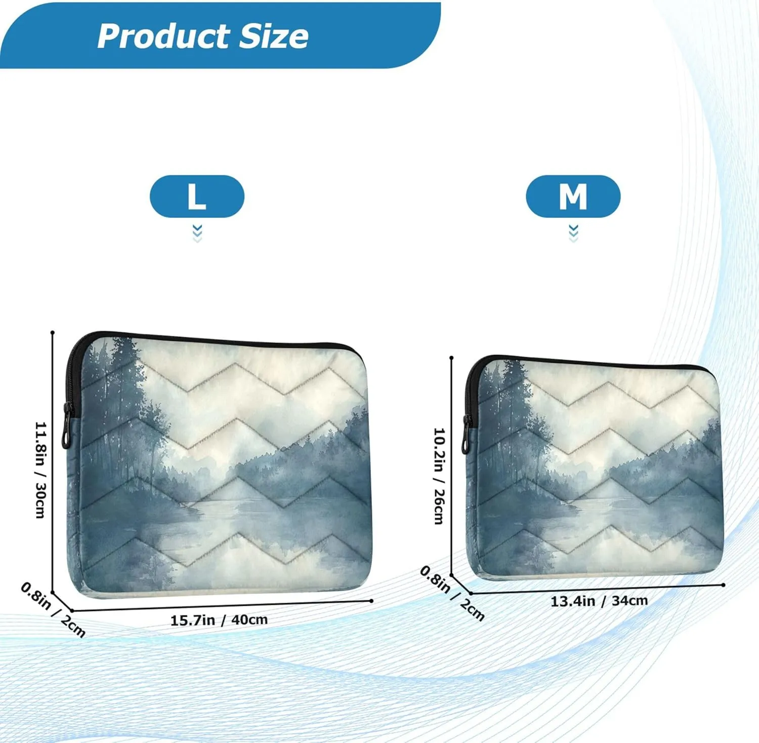 Lake Tree Blue Bags for Work, 15.6 Laptop Case Laptop Bags for Women, Womens Computer Bag